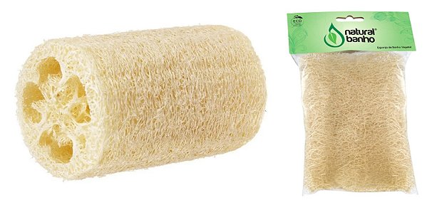 Esponja de Banho Vegetal Eco Pedaço 15cm - Caixa Com 24 unidades - Belmix