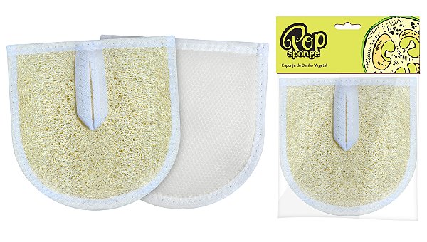 Esponja de Banho Bucha Vegetal Luva Saboneteira - PopSponge - Caixa com 24 unidades