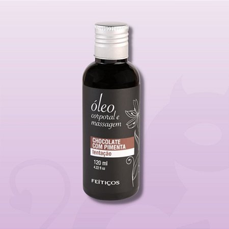 Óleo para Massagem Chocolate com Pimenta 120ml - Feitiços Aromáticos