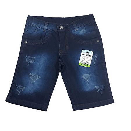 bermuda jeans de criança