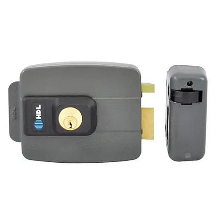 FECHADURA HDL ELÉTRICA C90 DUPLA CINZA