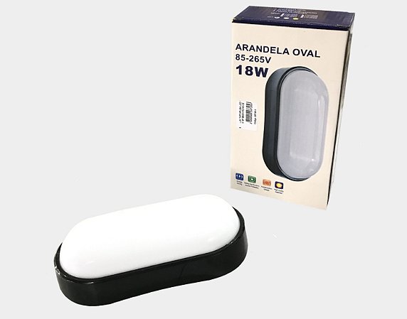LUMINÁRIA TARTARUGA LED 18W BRANCO FRIO 6500K ROHS CE