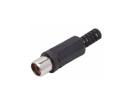 PLUG RCA FÊMEA  PLÁSTICO COM PROTETOR PRETO