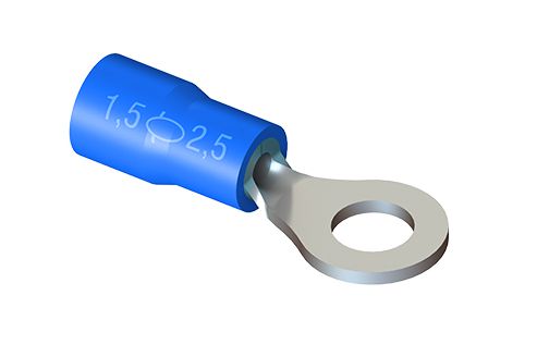 TERMINAL TIPO ANEL ISOLADO 1,5-2,5 TP224 AZUL INTELLI