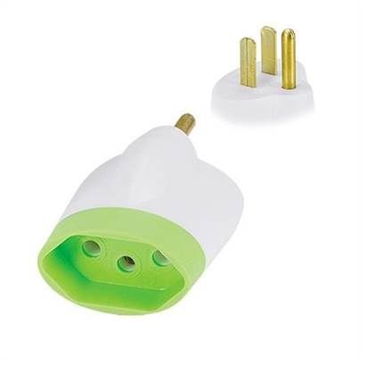 PINO ADAPTADOR 2P CHATO + 1P P + 2P DANEVA VERDE