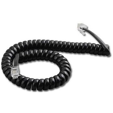 EXTENSÃO TELEFONE ESPIRAL 2 MT PARA MONO FONE PRETO