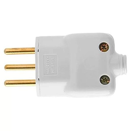 PLUG MACHO 2P+T ILUMI CINZA