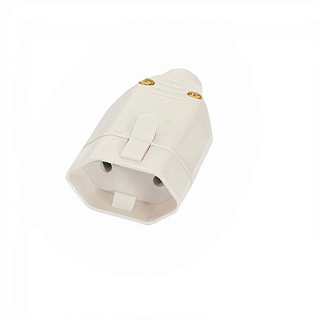 PLUG FAME FÊMEA 10A 2P CINZA