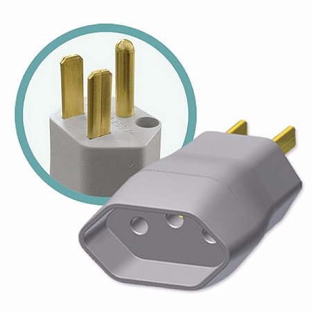 PINO ADAPTADOR  FACA 3P CINZA
