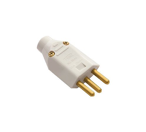PLUG MACHO 2P+T 20A CINZA FAME