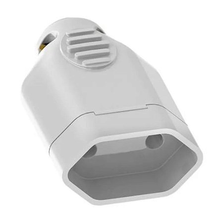 PLUG FÊMEA CINZA 2P 10A ILUMI
