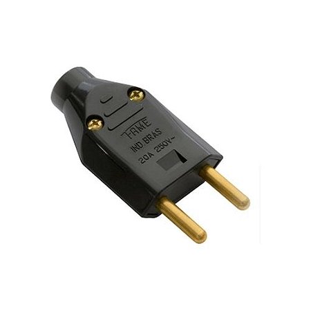 PLUG MACHO 2P FAME PRETO 20A