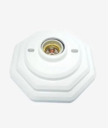 PLAFON PP OCTOGONAL BRANCO COM TRAVESSA