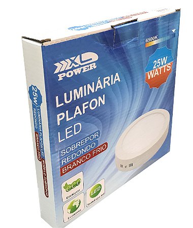 PLAFON LED SOBREPOR REDONDO 25W 6500W XL POWER