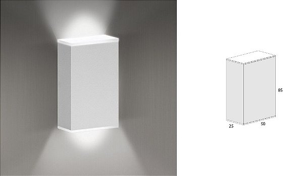 ARANDELA BRANCA 2W BIVOLT SLED 6018W