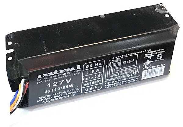 REATOR DE PARTIDA RÁPIDA HO 2X110\127-60HZ PRETO