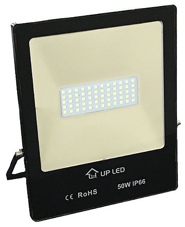 REFLETOR LED SMD SLIM IPAD 50W 6000K PRETO