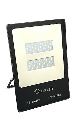 REFLETOR LED SMD SLIM IPAD 100W 6000K PRETO