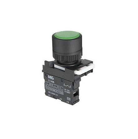 PULSADOR SIMPLES 1NA VERDE 17428 MARGIRIUS