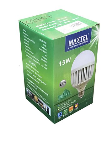 LÂMPADA LED BULBO 15W BIVOLT 6500K MAXTEL