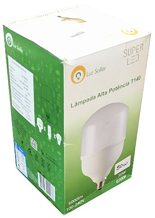 LÂMPADA LED BULBO 50W 6000K LUZ SOLLAR