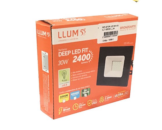 REFLETOR LED 30W BIVOLT VERDE LLUM