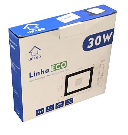 REFLETOR LED 30W BIVOLT AZUL LINHA ECO UP LED