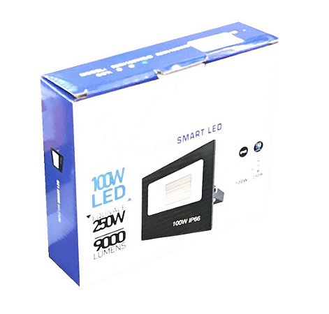 REFLETOR LED 100W BIVOLT 6500K BRANCO SMART LED