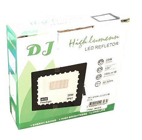 REFLETOR LED 20W BIVOLT 6500K DJ