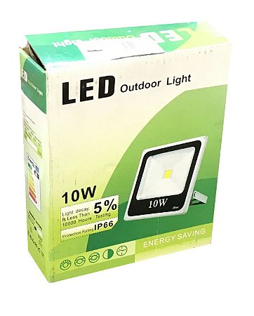 REFLETOR LED 10W BIVOLT BRANCO FRIO OUTDOOR LIGHT