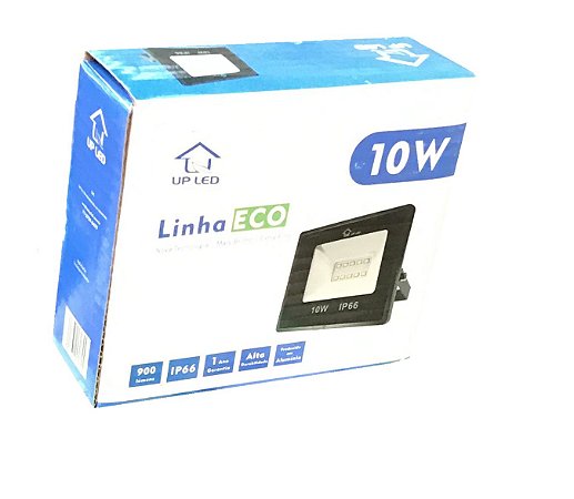 REFLETOR LED 10W BIVOLT BRANCO QUENTE LINHA ECO UP LED