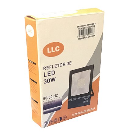 REFLETOR LED 30W BIVOLT BRANCO QUENTE LLC