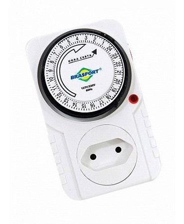 TIMER ANALÓGICO COM TOMADA BIVOLT BRASFORT