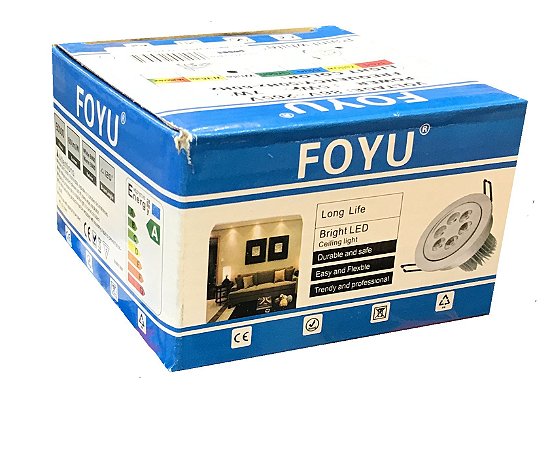 SPOT LED EMBUTIR REDONDO 5W BIVOLT BRANCO FRIO FOYU