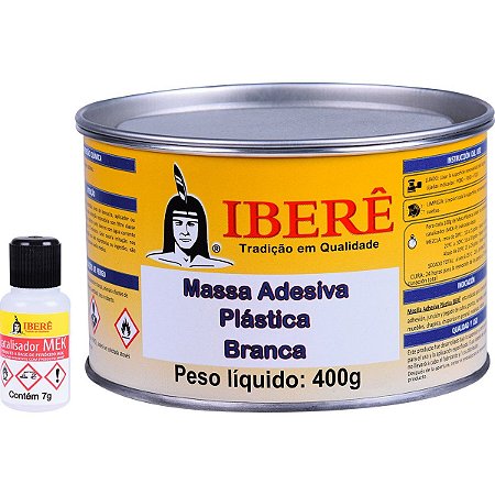 MASSA PLÁSTICA IBERE BRANCA 400GRS