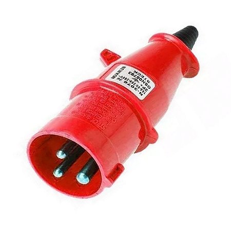 PLUG STECK 2P+T 32A 9H 380V VERMELHO