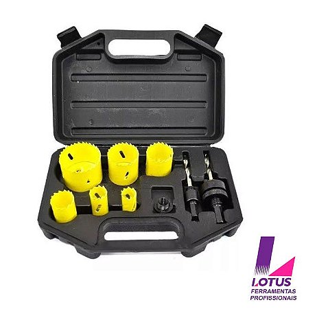 SERRA COPO BI METAL JOGO C 9 PEÇAS LOTUS