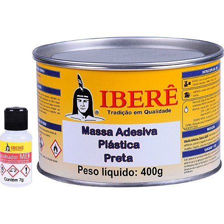 MASSA PLÁSTICA IBERE PRETA 400GR