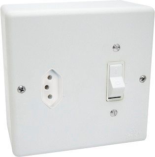 CAIXA AIR BOX  SOBREPOR PERLEX COM INTERRUPTOR SIMPLES + TOMADA 20A