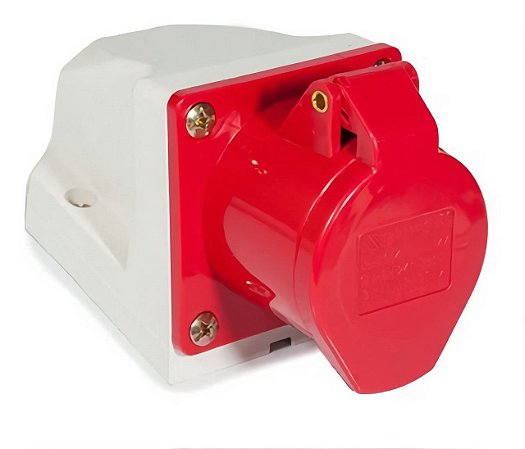 TOMADA SOBREPOR CEE 4P+T 16A 6H 380V VERMELHO