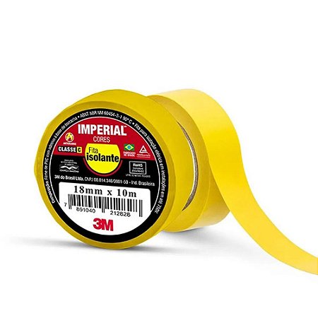 FITA ISOLANTE 10 MT AMARELA 3M