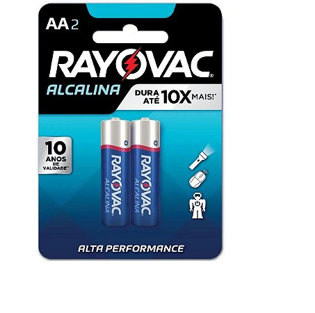 PILHA RAYOVAC ALCALINA AA COM 2