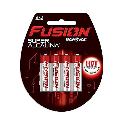 PILHA FUSION ALCALINA AA COM 4