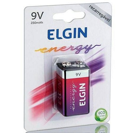 BATERIA RECARREGÁVEL 9V ELGIN