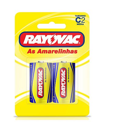 PILHA RAYOVAC AMARELINHA C2 COM 2