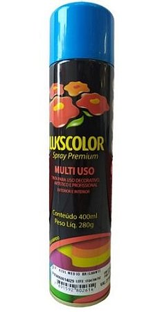 TINTA SPRAY LUKSCOLOR AZUL MÉDIO BRILHANTE