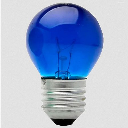 LÂMPADA BOLINHA 15WX127V AZUL