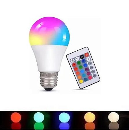 LÂMPADA LED BULBO RGB 5W