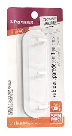 GANCHO PRIMAFER ADES 0.5KG PLÁSTICO BRANCO