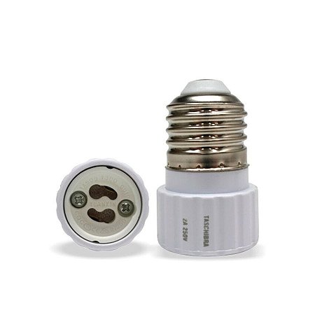 SOQUETE ADAPTADOR E27 PARA GU10  COM  2 PEÇAS TASCHIBRA